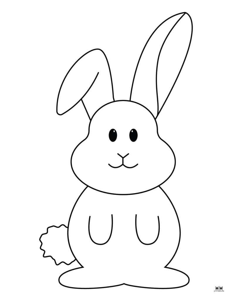 Printable Easter Coloring Page-Bunny 8