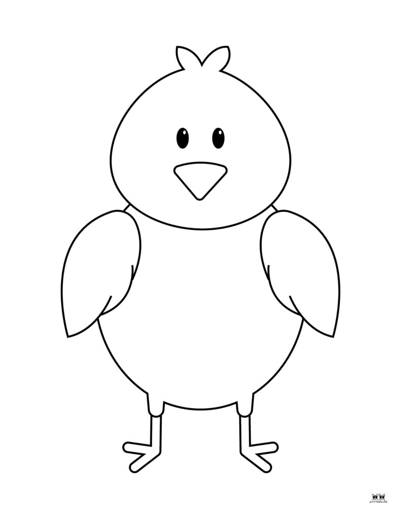 Printable Easter Coloring Page-Chicks 2