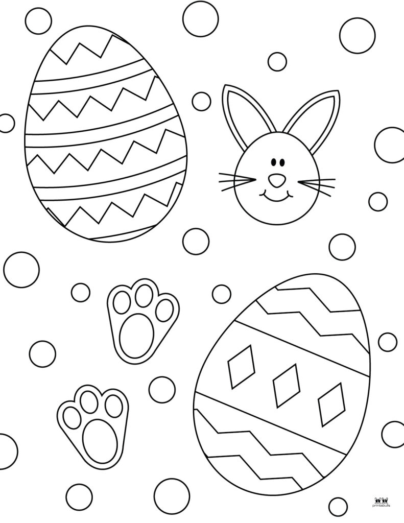 Printable Easter Coloring Page-Eggs 10