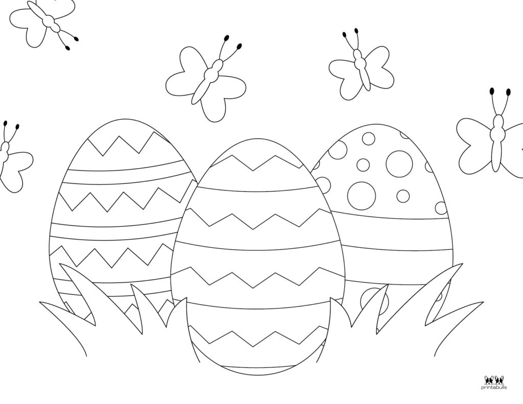 Printable Easter Coloring Page-Eggs 12