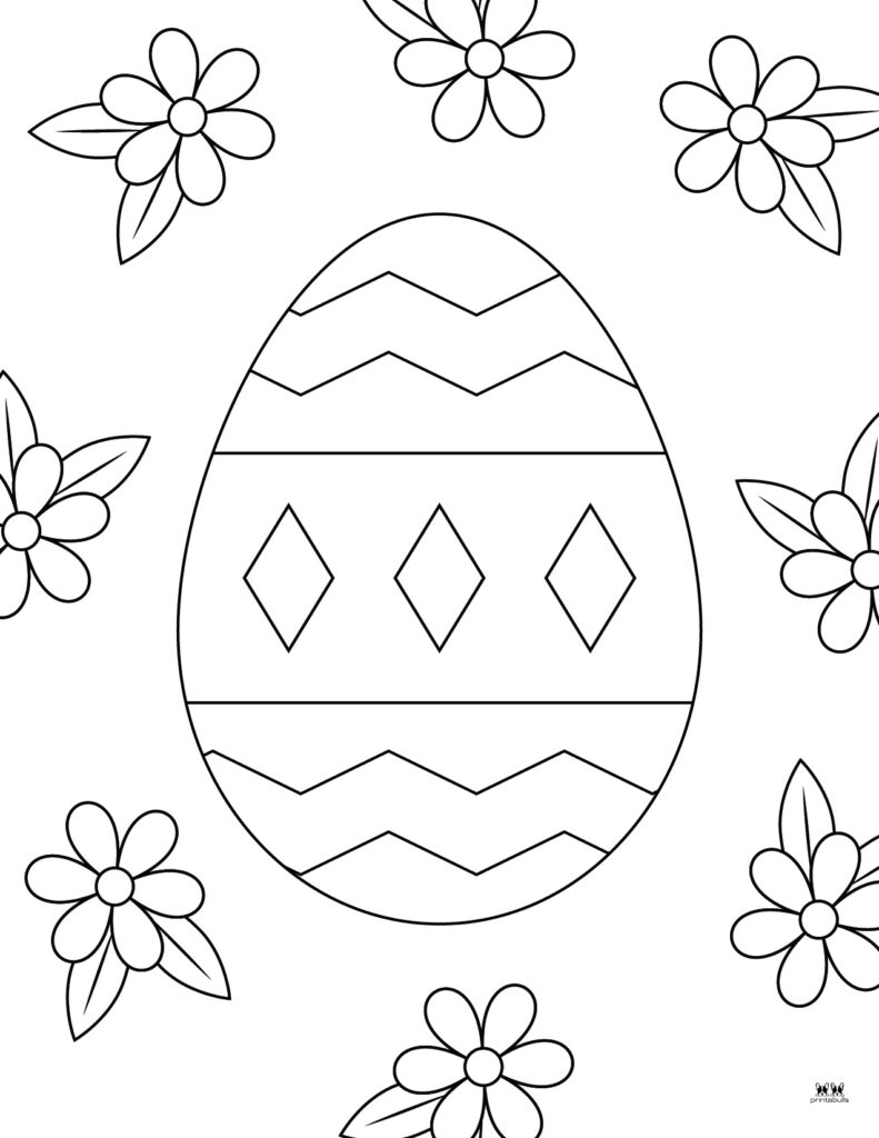 Printable Easter Coloring Page-Eggs 13