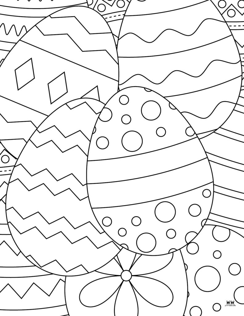 Printable Easter Coloring Page-Eggs 14