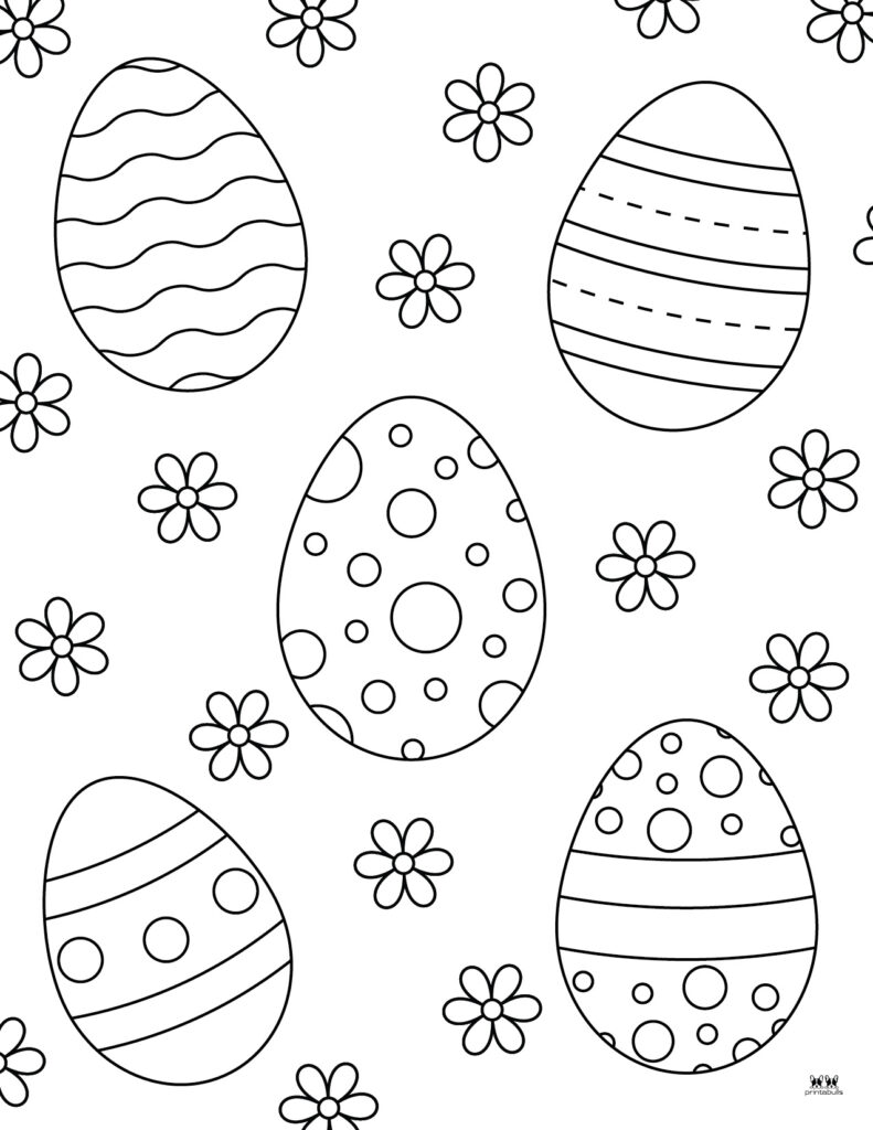 Printable Easter Coloring Page-Eggs 15