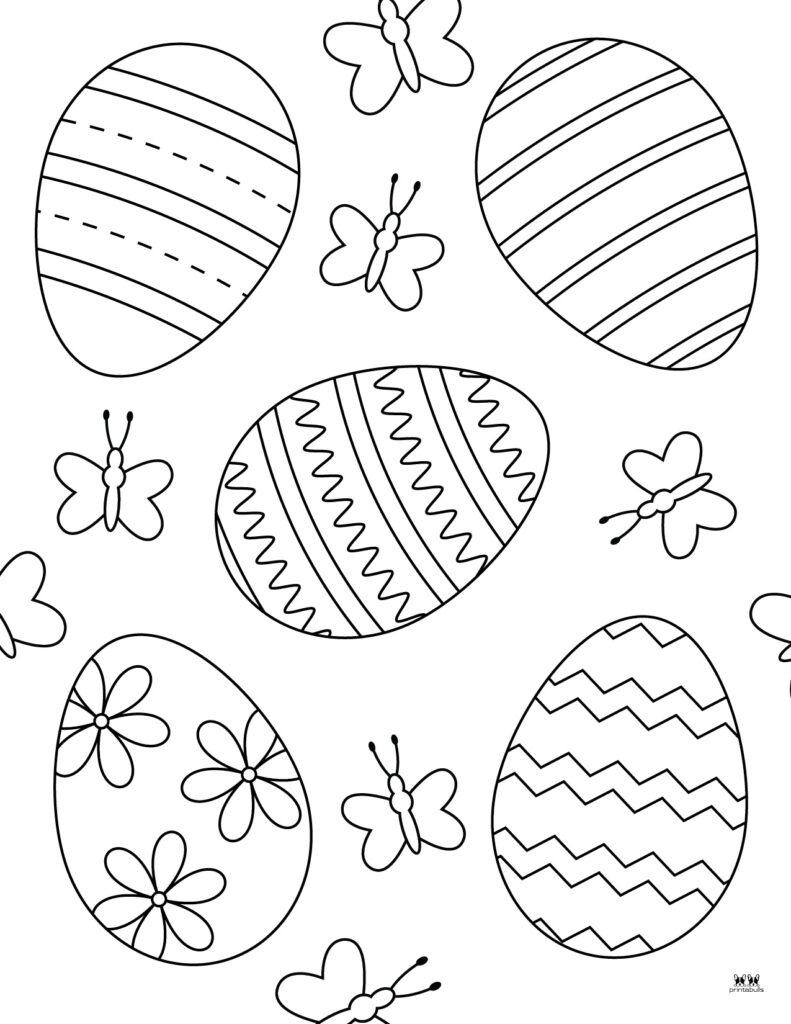 Printable Easter Coloring Page-Eggs 16