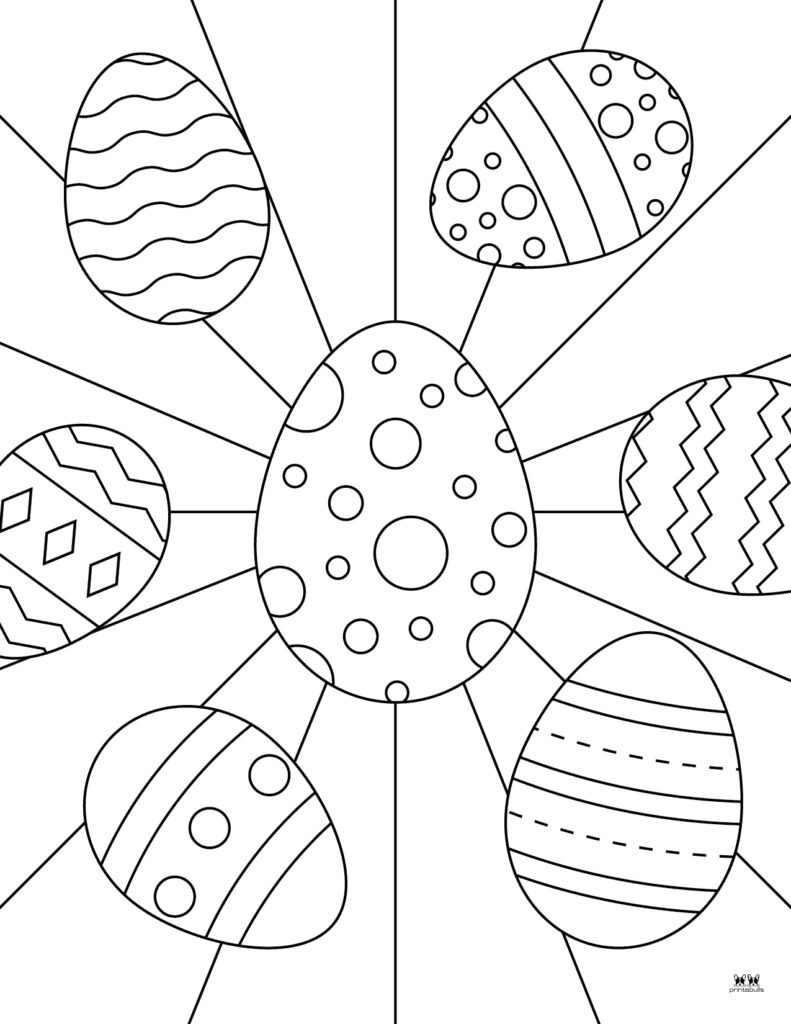 Printable Easter Coloring Page-Eggs 18