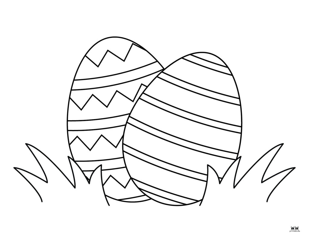 Printable Easter Coloring Page-Eggs 6