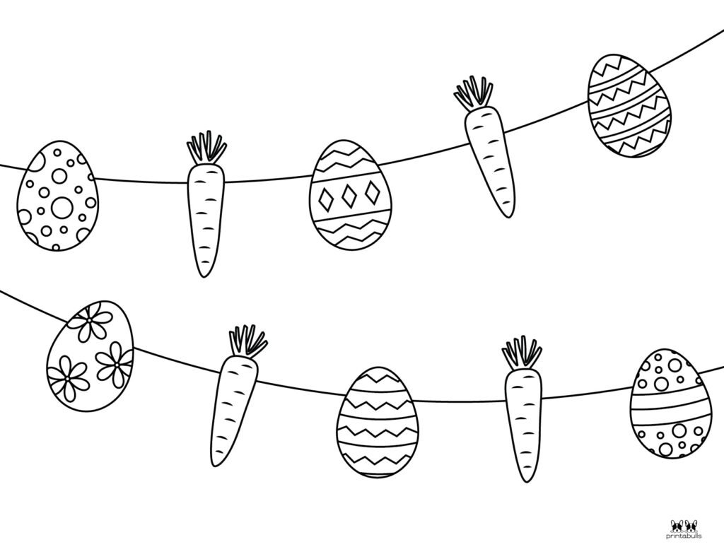 Printable Easter Coloring Page-Eggs 7