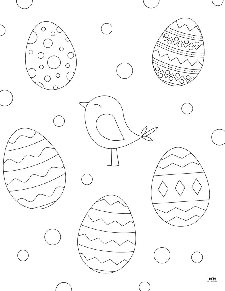 Printable Easter Coloring Page-Eggs 8
