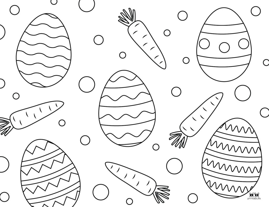 Printable Easter Coloring Page-Eggs 9