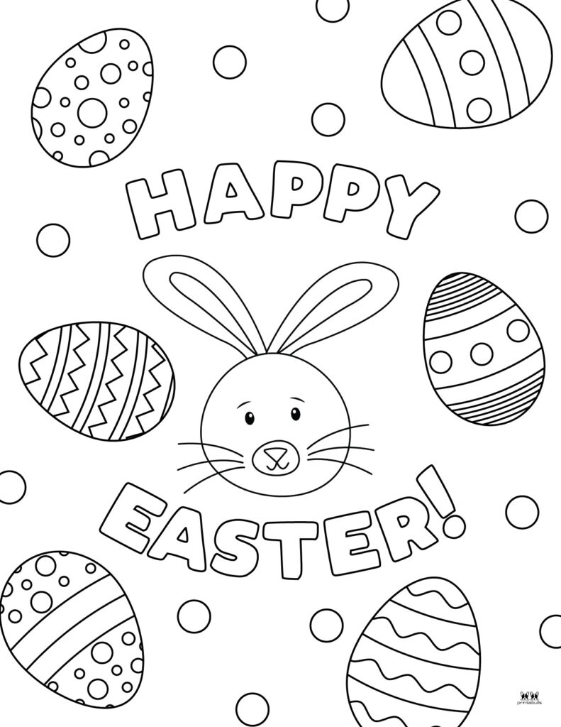 Printable Easter Coloring Page-Happy Easter 1