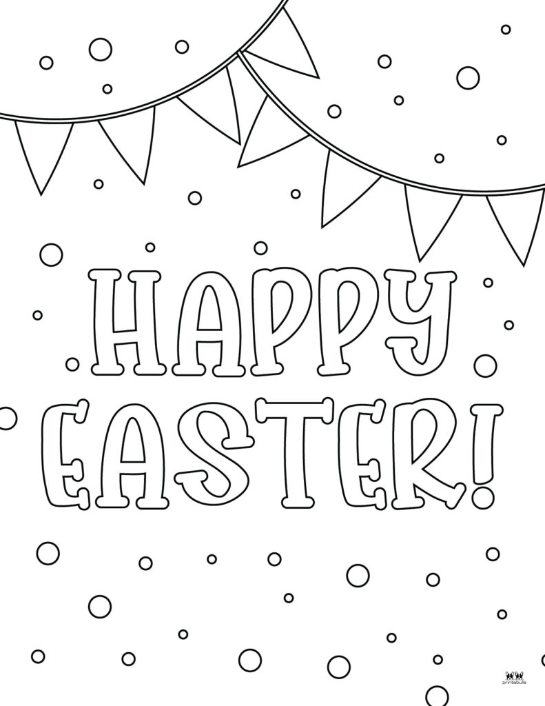 Printable Easter Coloring Page-Happy Easter 11