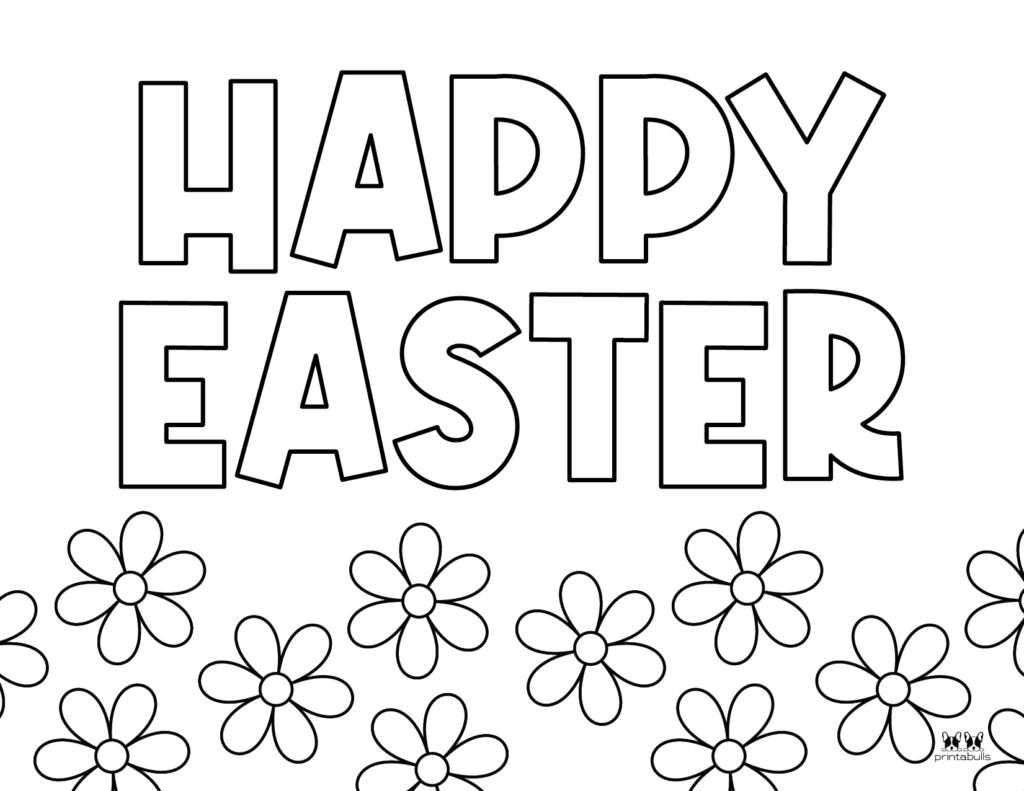 Printable Easter Coloring Page-Happy Easter 12