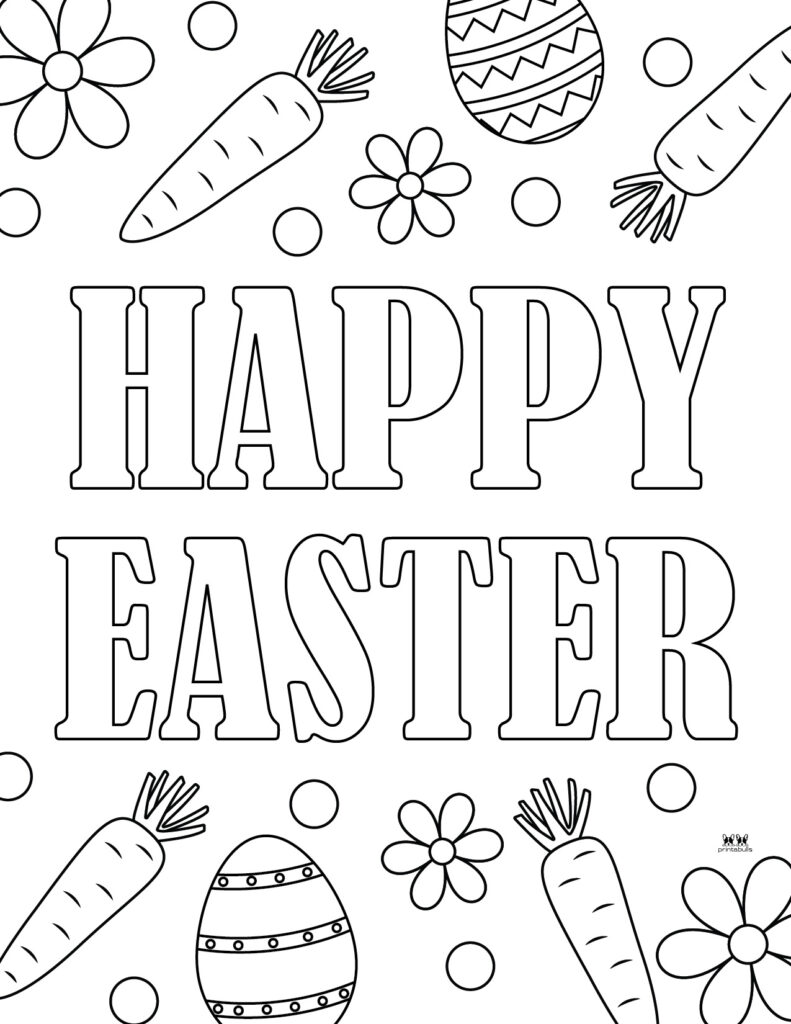 Printable Easter Coloring Page-Happy Easter 13