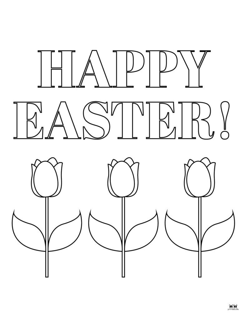 Printable Easter Coloring Page-Happy Easter 17