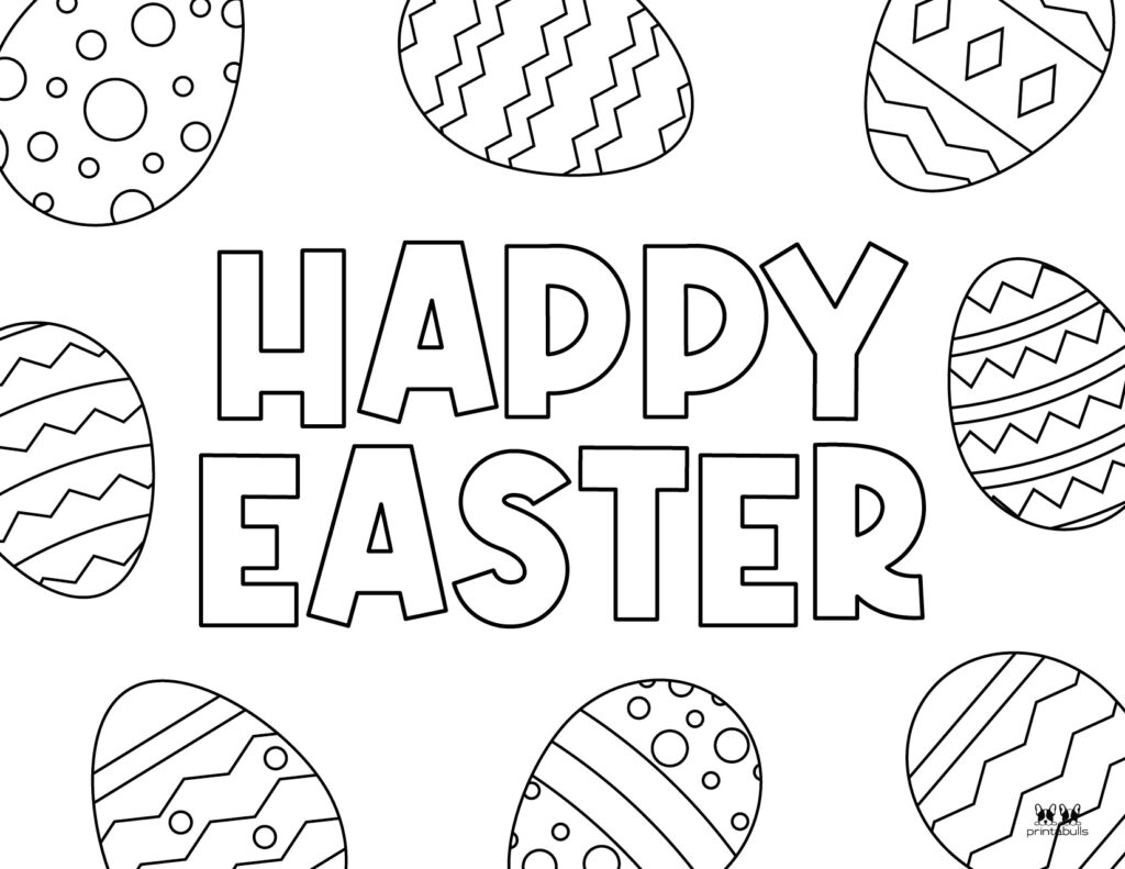 Printable Easter Coloring Page-Happy Easter 18