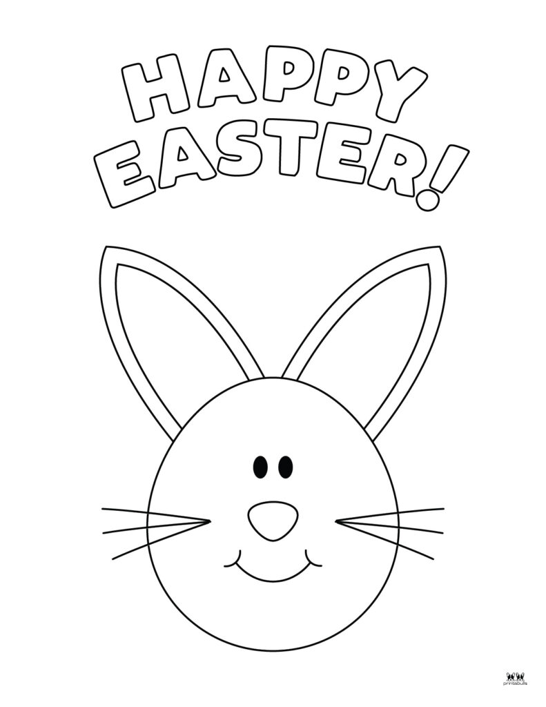 Printable Easter Coloring Page-Happy Easter 2