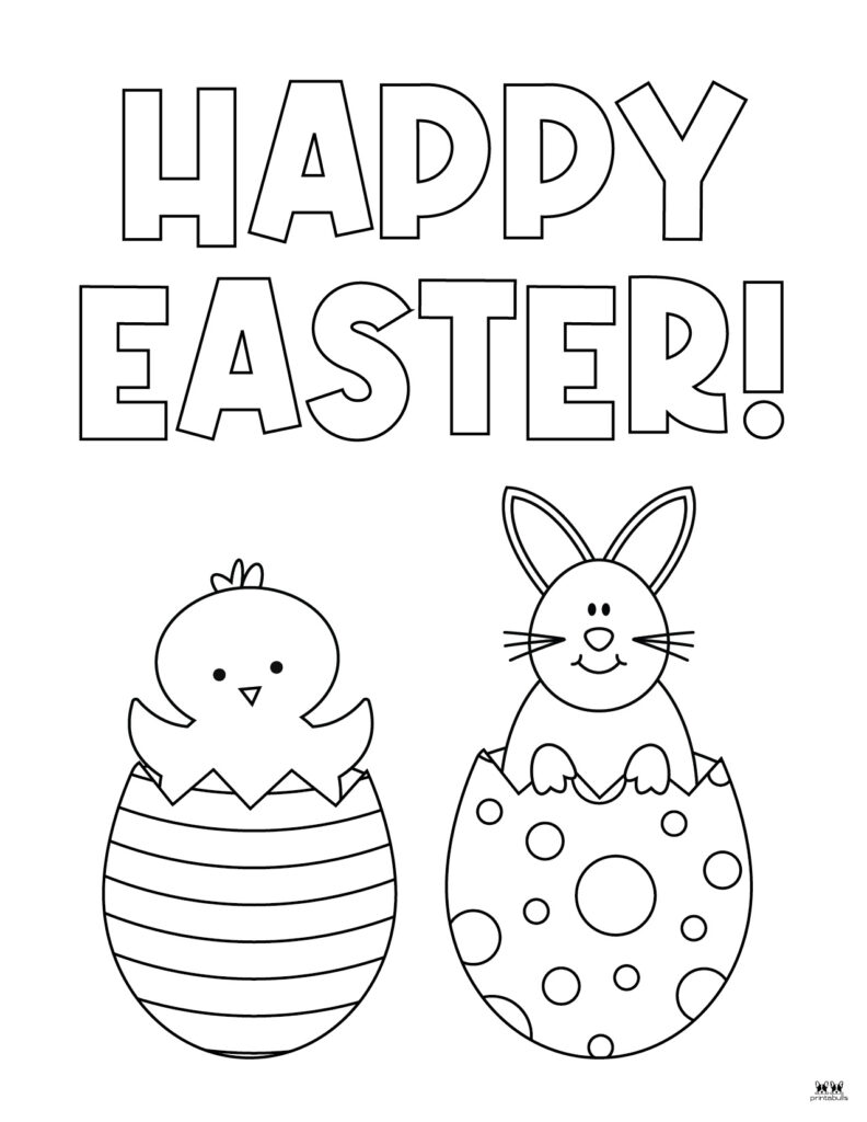 Printable Easter Coloring Page-Happy Easter 21