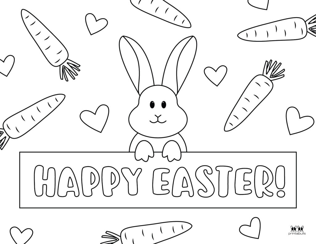 Printable Easter Coloring Page-Happy Easter 23