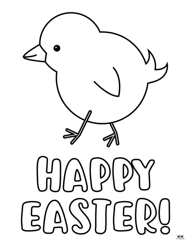 Printable Easter Coloring Page-Happy Easter 24