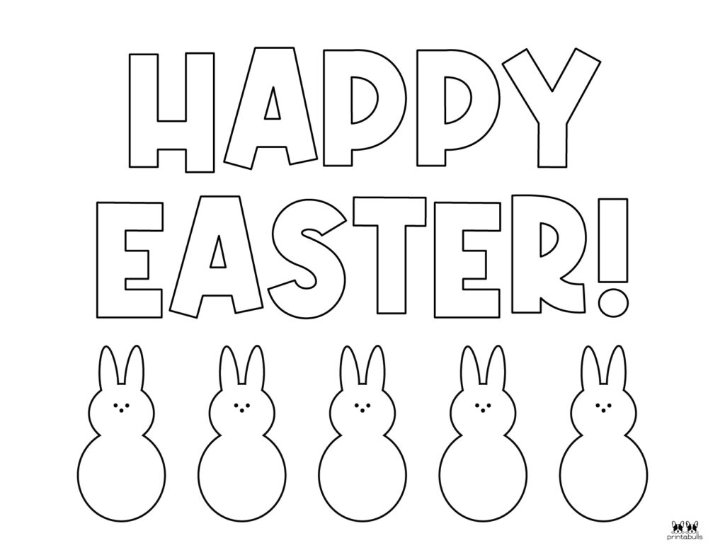 Printable Easter Coloring Page-Happy Easter 4