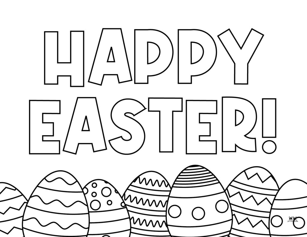 Printable Easter Coloring Page-Happy Easter 5