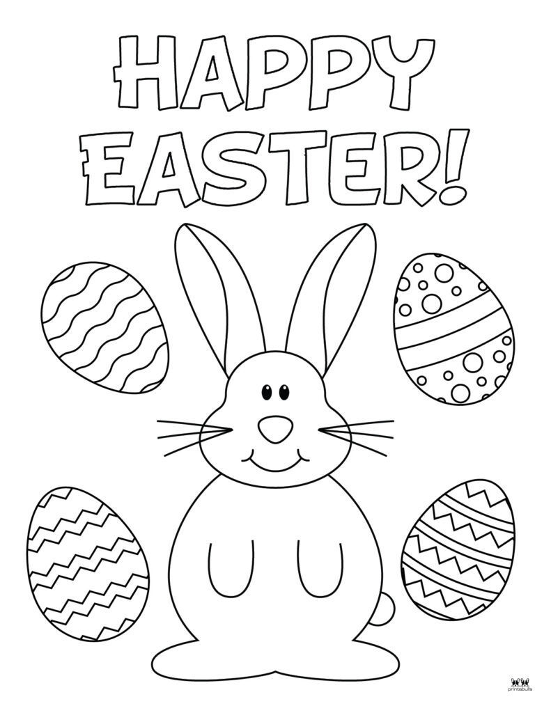 Printable Easter Coloring Page-Happy Easter 8