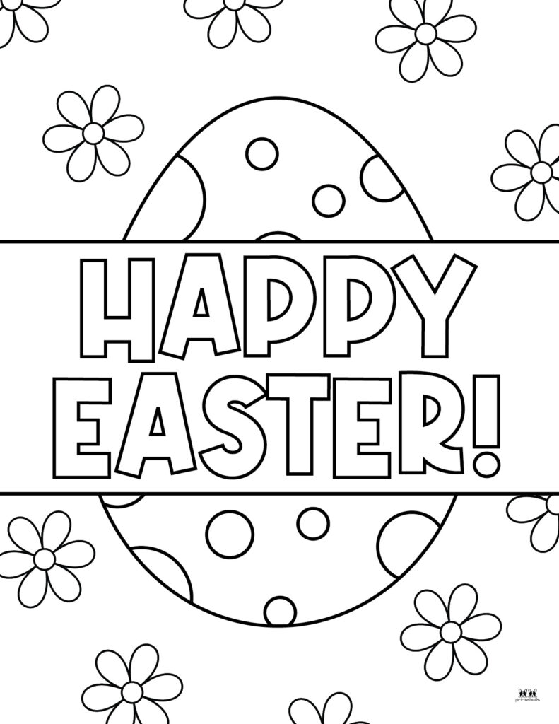 Printable Easter Coloring Page-Happy Easter 9