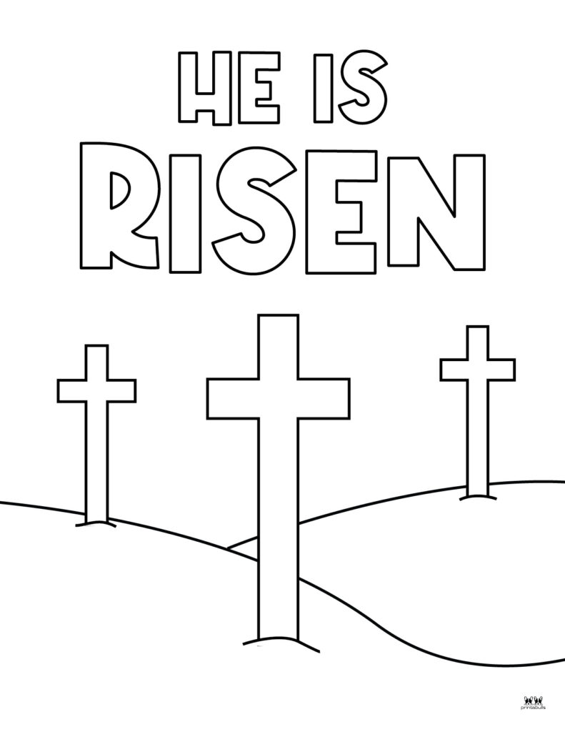 Printable Easter Coloring Page-Religious 1
