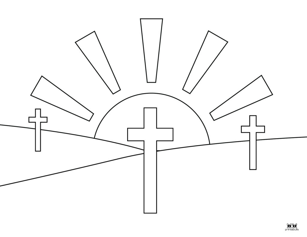 Printable Easter Coloring Page-Religious 2