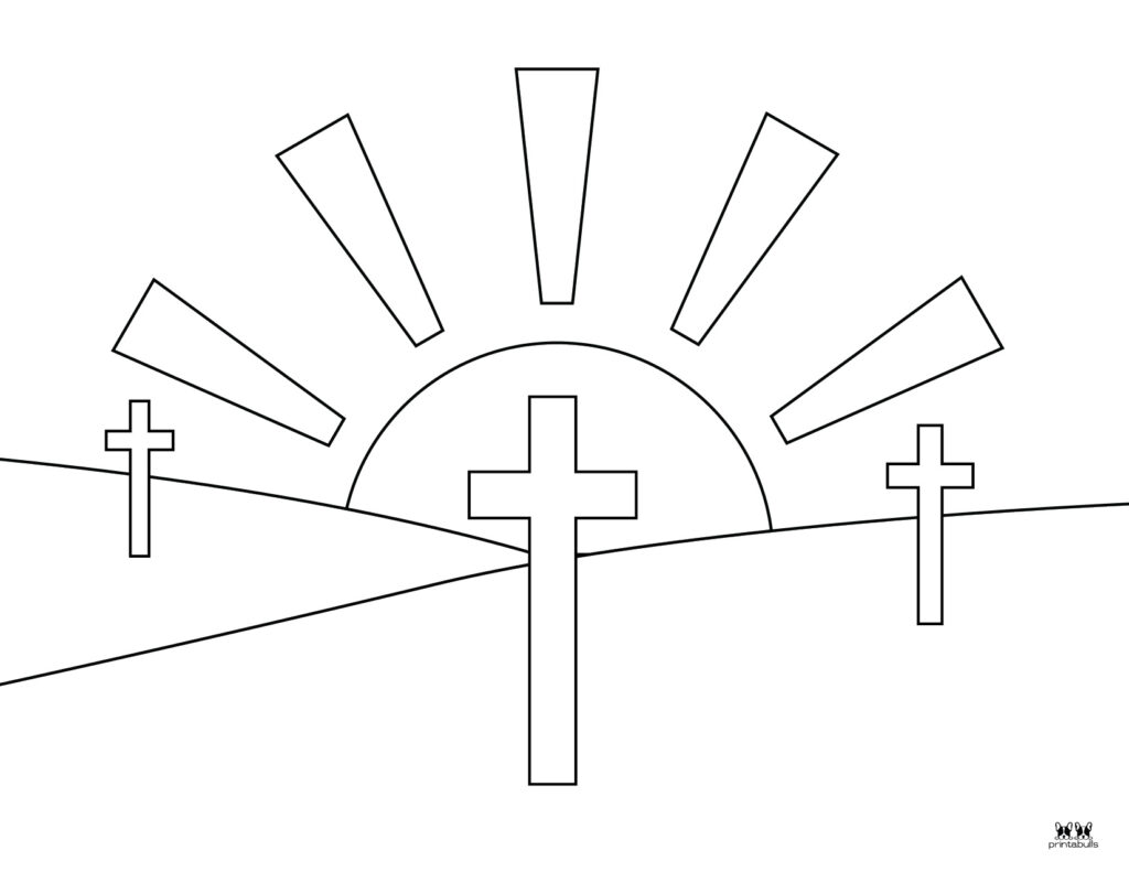 Printable Easter Coloring Page-Religious 2