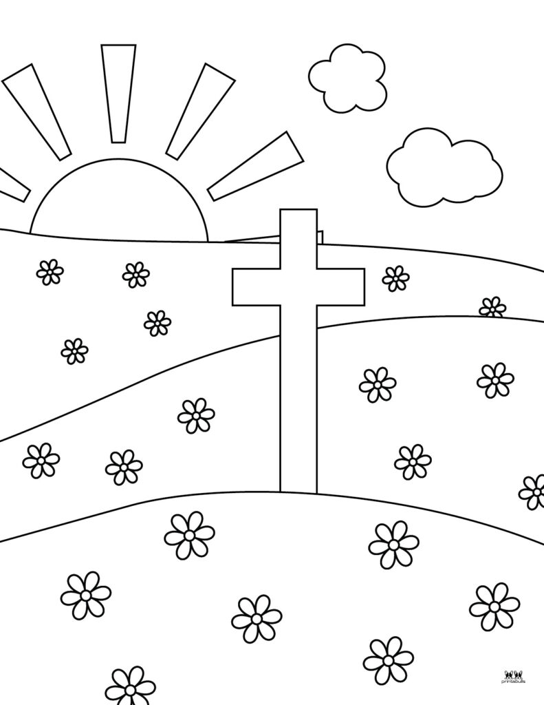 Printable Easter Coloring Page-Religious 4