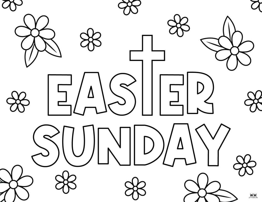 Printable Easter Coloring Page-Religious 7