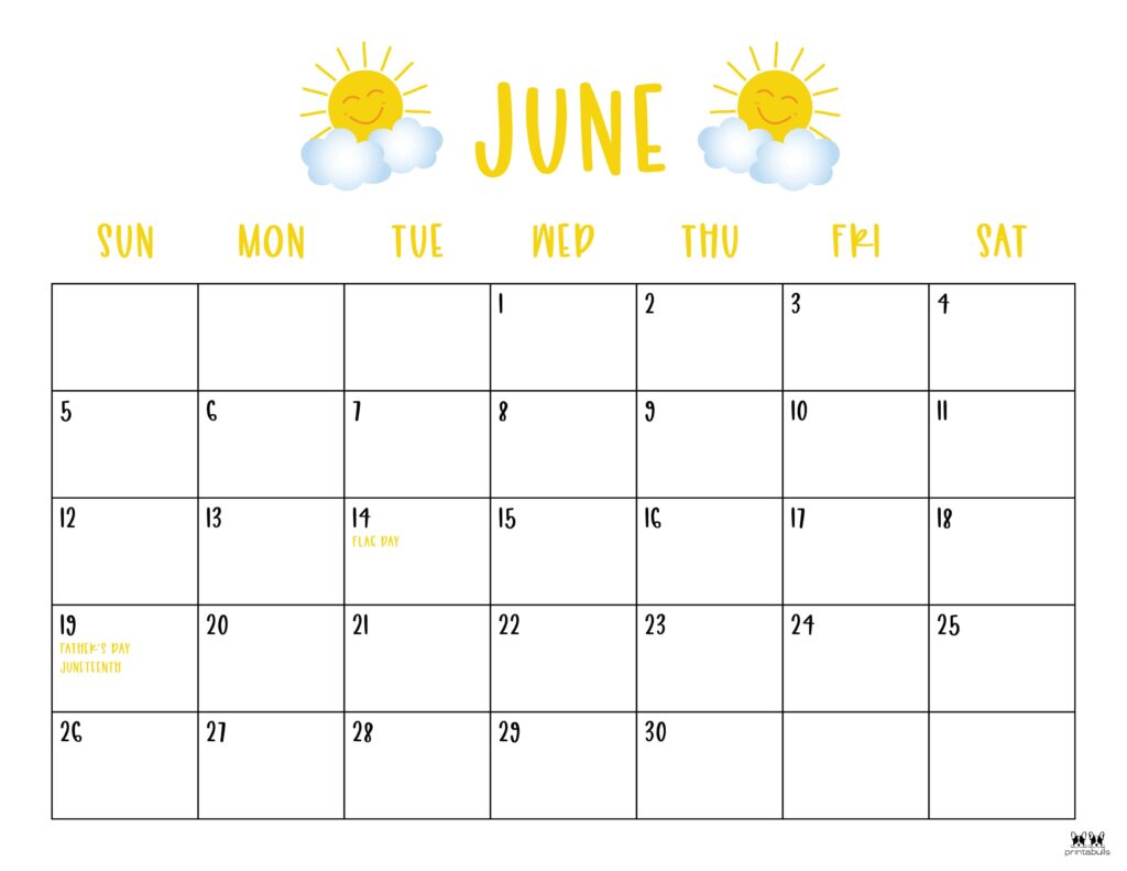 Printable June 2022 Calendar-Style 10