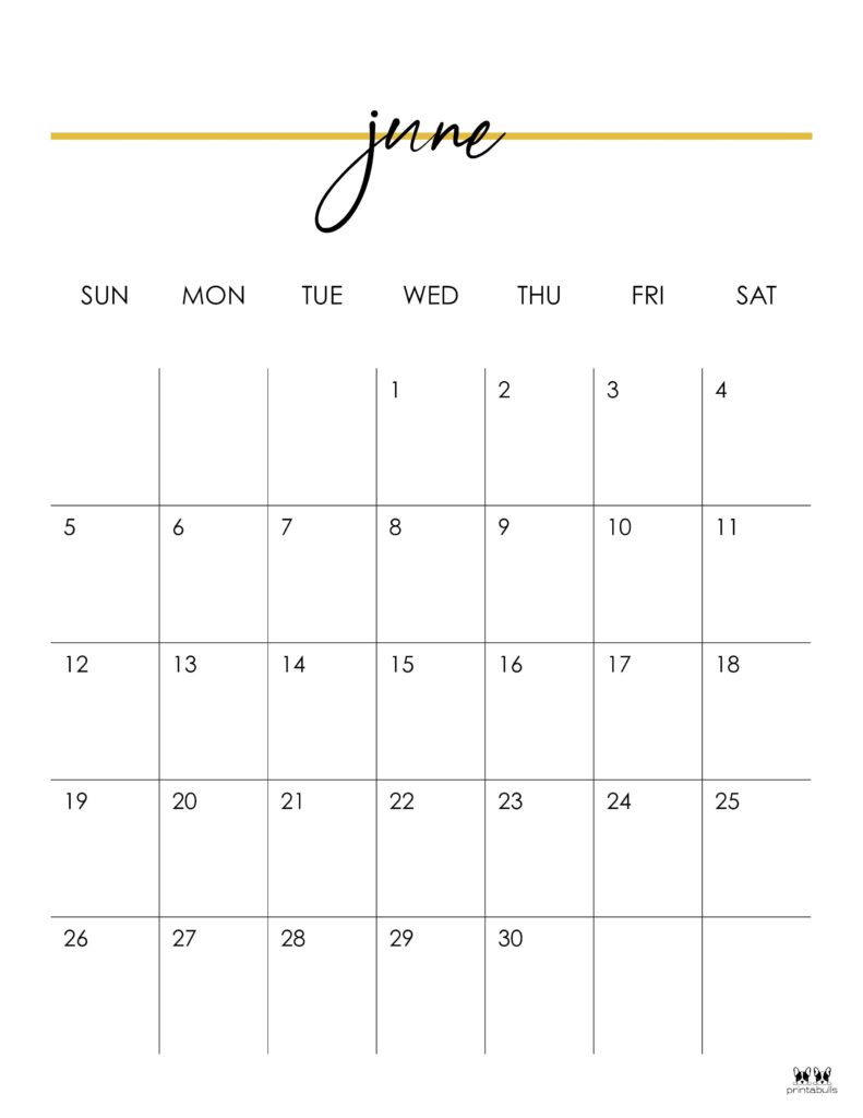 Printable June 2022 Calendar-Style 11