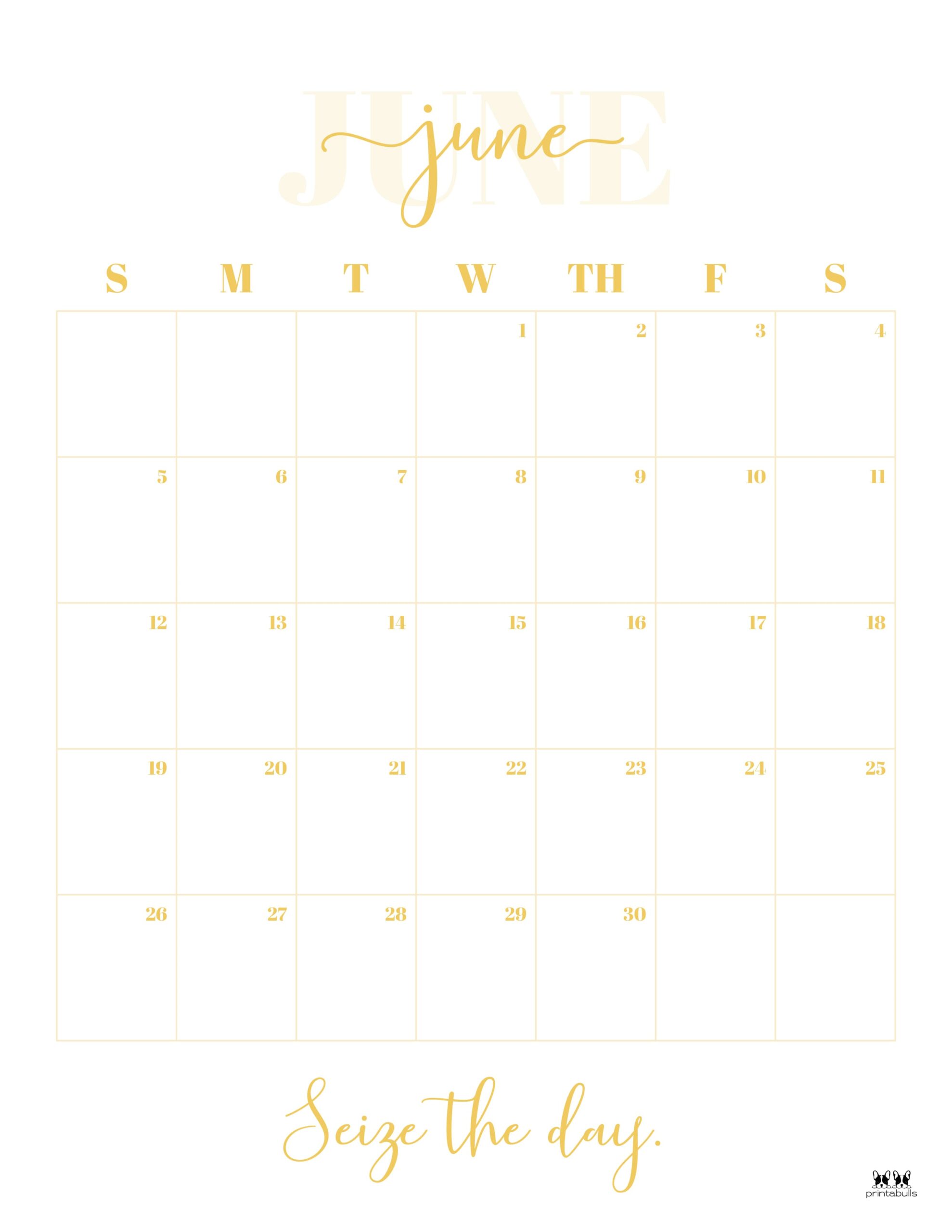 June 2022 Calendars - 25 FREE Printables | Printabulls