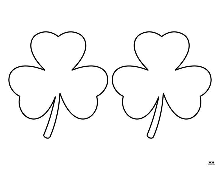 Shamrock Templates &amp; Coloring Pages - 30 FREE Printables | Printabulls