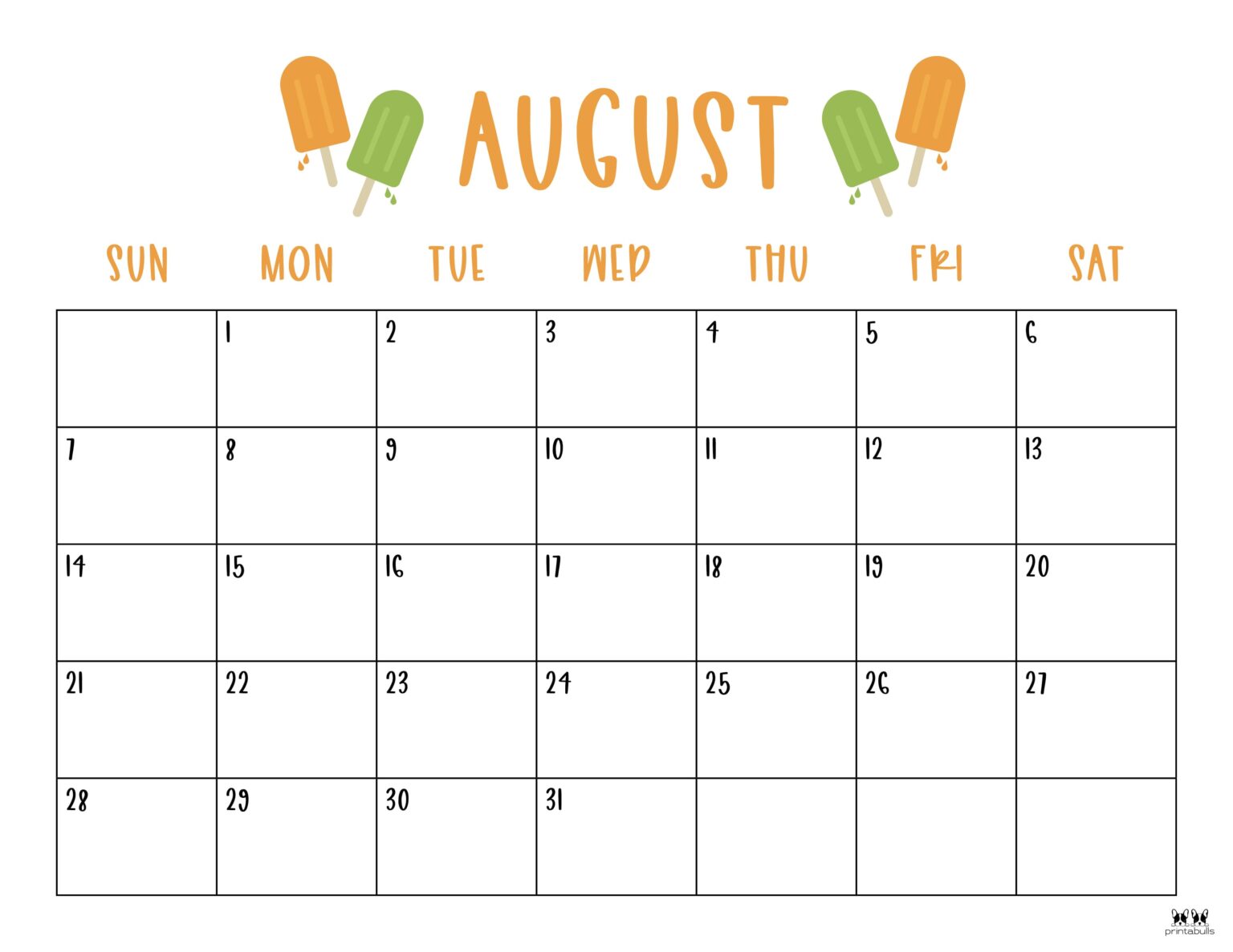 August 2022 Calendars - 33 FREE Printables | Printabulls