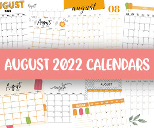 printable august 2022 calendars