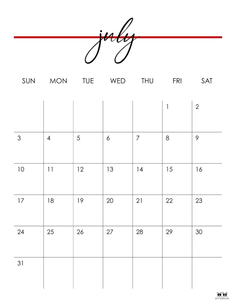 Printable July 2022 Calendar-Style 11