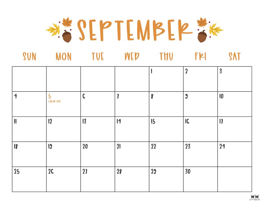 Printable September 2022 Calendar-Style 10