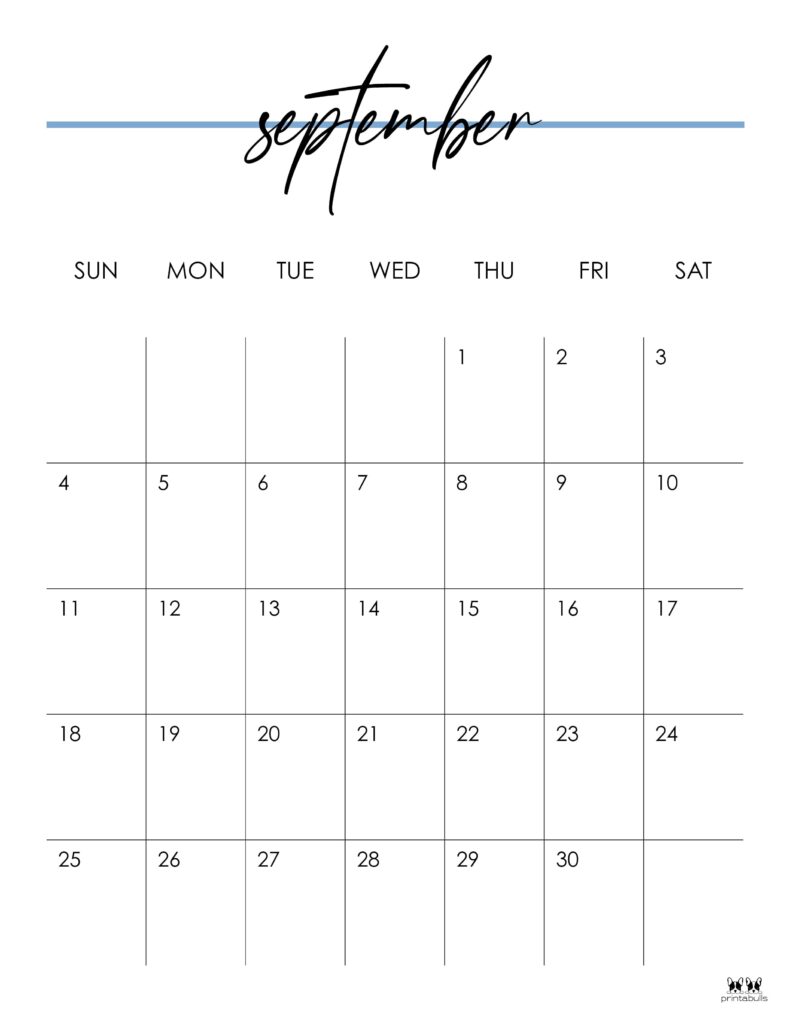 Printable September 2022 Calendar-Style 11