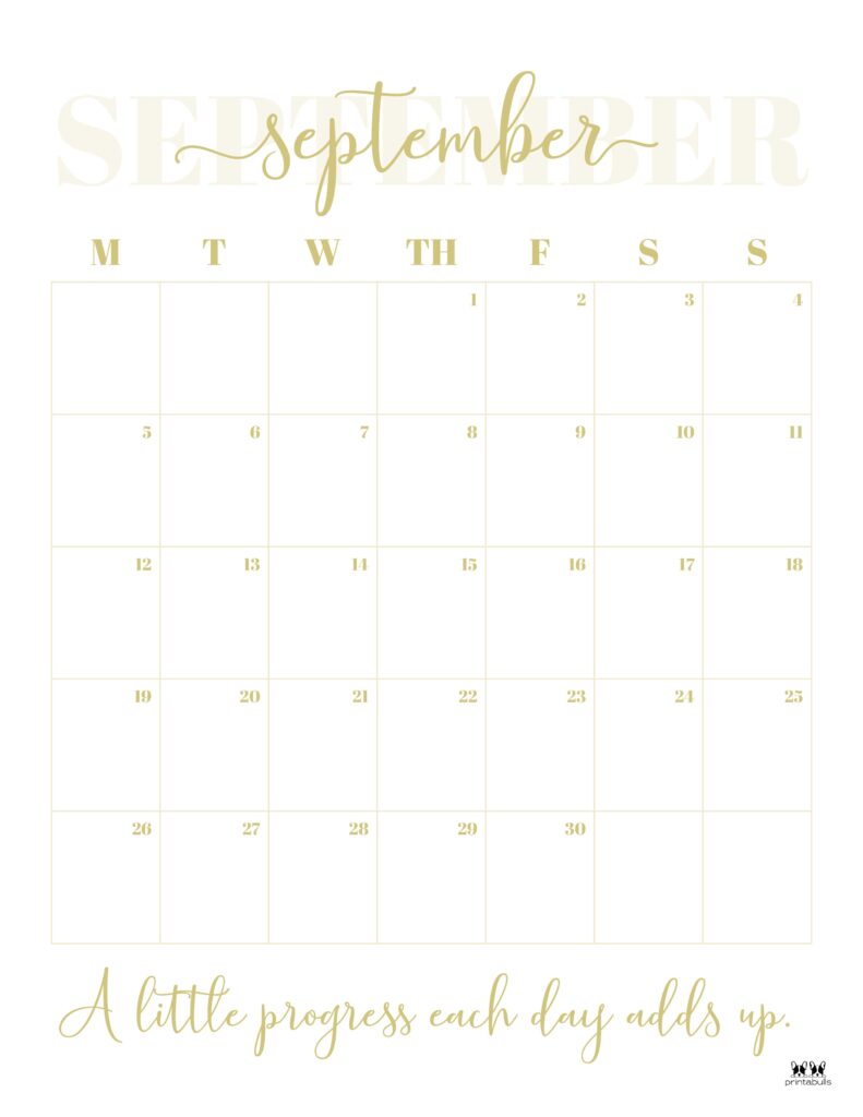 Printable September 2022 Calendar-Style 32