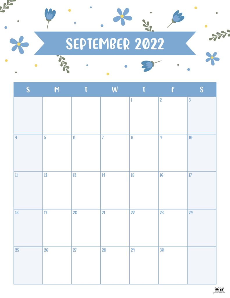 Printable September 2022 Calendar-Style 37