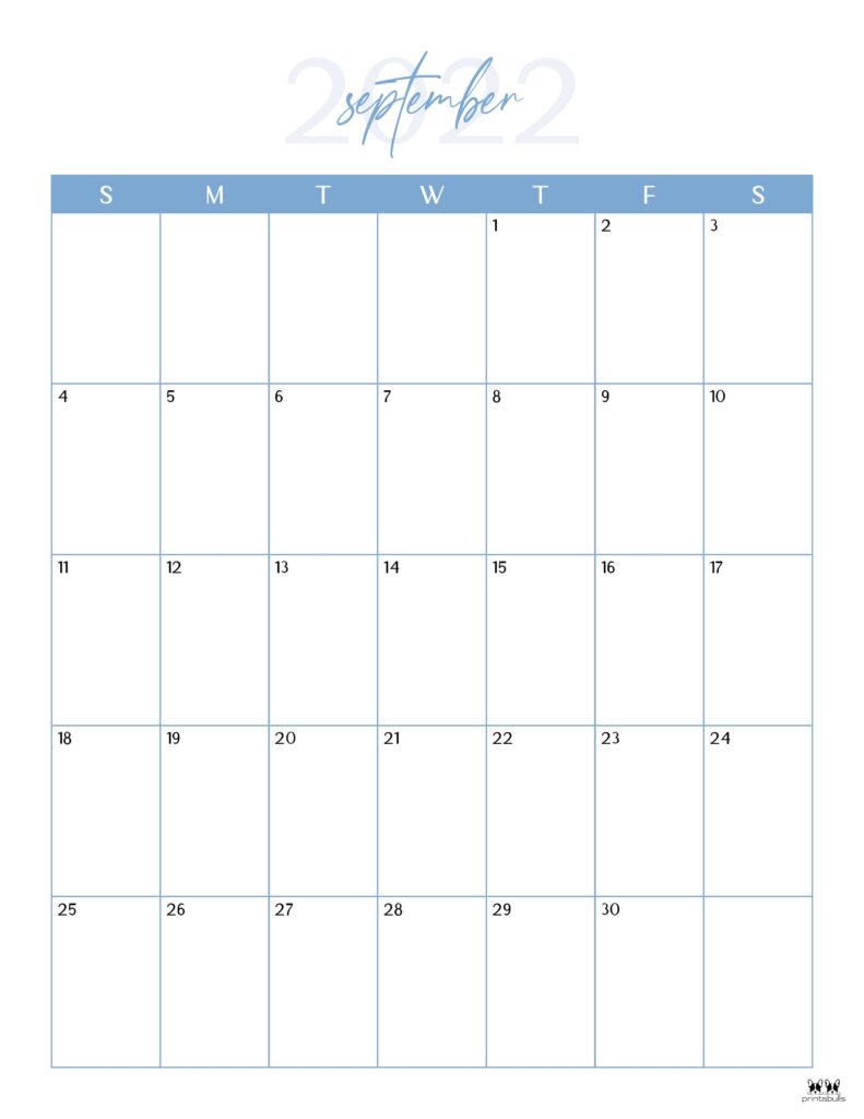 Printable September 2022 Calendar-Style 39