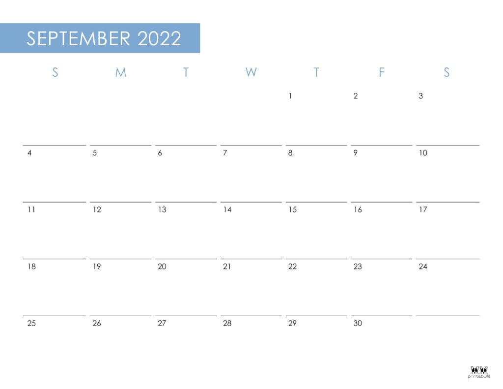 Printable September 2022 Calendar-Style 41