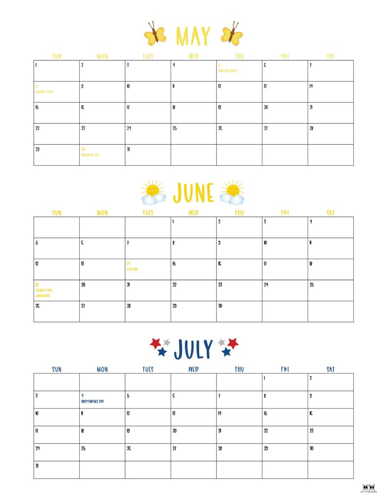 Printable Summer Calendar-5