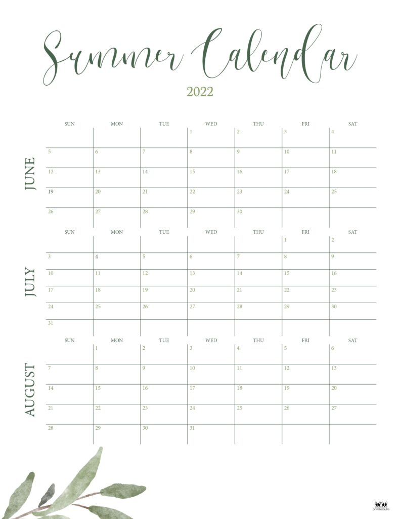 Printable Summer Calendar-7