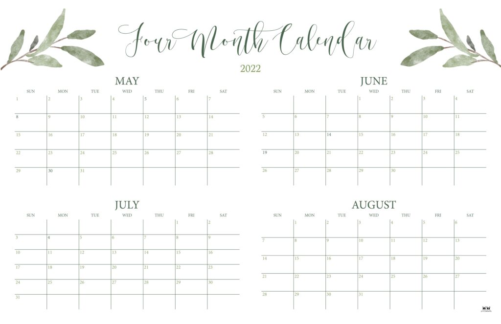 Four Month Calendar-12