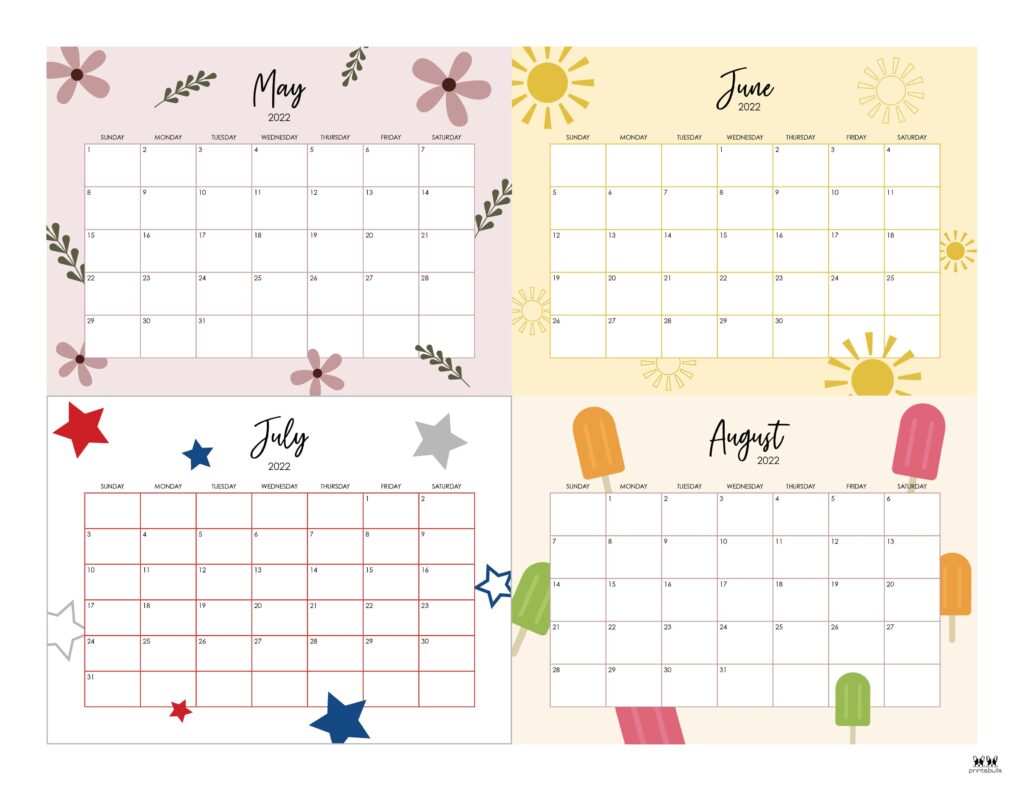 Four Month Calendar-4