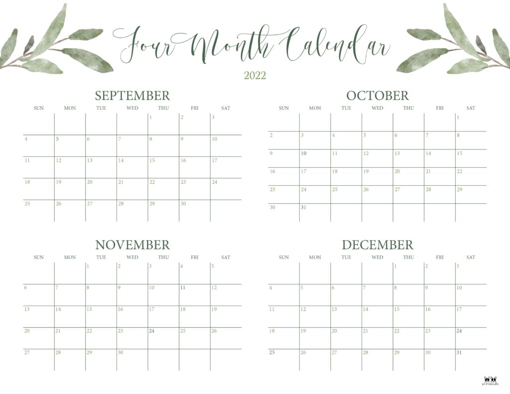 Four Month Calendar-7